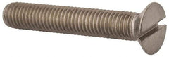 Value Collection - M10x1.50 Metric Coarse, 60mm OAL Slotted Drive Machine Screw - Flat Head, Grade 316 & A4 Stainless Steel, Uncoated, Without Washer - Makers Industrial Supply