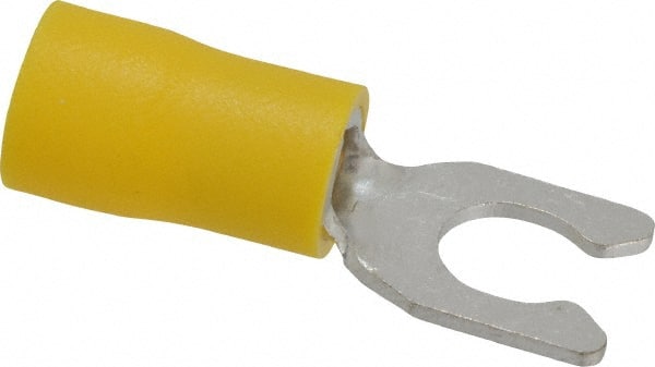 Ideal - #10 Stud, 12 to 10 AWG Compatible, Partially Insulated, Crimp Connection, Locking Fork Terminal - Makers Industrial Supply