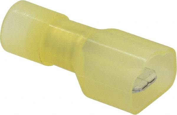 Ideal - 12 to 10 AWG, Nylon, Fully Insulated, Female Wire Disconnect - 1/4 Inch Wide Tab, Yellow, cUL Listed, RoHS Compliant, UL Listed - Makers Industrial Supply