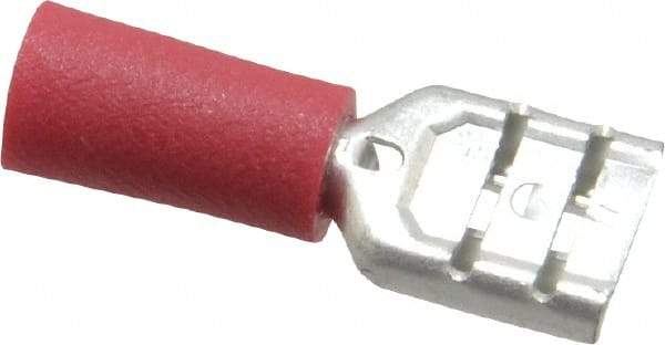 Ideal - 22 to 18 AWG, Vinyl, Fully Insulated, Female Wire Disconnect - 1/4 Inch Wide Tab, Red, cUL Listed, RoHS Compliant, UL Listed - Makers Industrial Supply