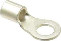 Ideal - 12-10 AWG Noninsulated Crimp Connection Circular Ring Terminal - #10 Stud, 0.772" OAL x 0.374" Wide, Tin Plated Brass Contact - Makers Industrial Supply