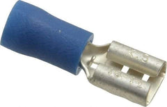 Ideal - 16 to 14 AWG, Vinyl, Fully Insulated, Female Wire Disconnect - 1/4 Inch Wide Tab, Blue, cUL Listed, RoHS Compliant, UL Listed - Makers Industrial Supply