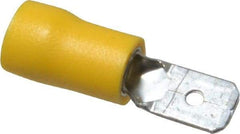 Ideal - 12 to 10 AWG, Vinyl, Fully Insulated, Male Wire Disconnect - 1/4 Inch Wide Tab, Yellow, cUL Listed, RoHS Compliant, UL Listed - Makers Industrial Supply