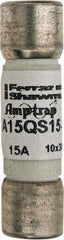 Ferraz Shawmut - 150 VAC/VDC, 15 Amp, Fast-Acting Semiconductor/High Speed Fuse - Clip Mount, 1-1/2" OAL, 100 at AC, 50 at DC kA Rating, 13/32" Diam - Makers Industrial Supply