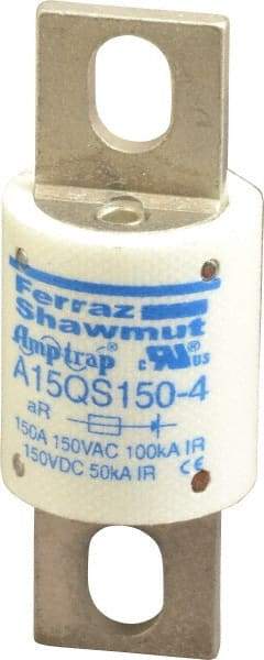 Ferraz Shawmut - 150 VAC/VDC, 150 Amp, Fast-Acting Semiconductor/High Speed Fuse - Bolt-on Mount, 2-21/32" OAL, 100 at AC, 50 at DC kA Rating, 1-1/8" Diam - Makers Industrial Supply