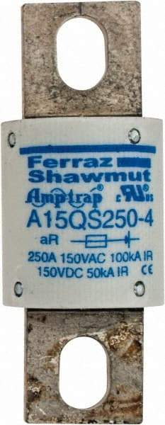 Ferraz Shawmut - 150 VAC/VDC, 250 Amp, Fast-Acting Semiconductor/High Speed Fuse - Bolt-on Mount, 2-21/32" OAL, 100 at AC, 50 at DC kA Rating, 1-1/8" Diam - Makers Industrial Supply