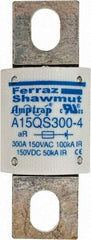 Ferraz Shawmut - 150 VAC/VDC, 300 Amp, Fast-Acting Semiconductor/High Speed Fuse - Bolt-on Mount, 2-21/32" OAL, 100 at AC, 50 at DC kA Rating, 1-1/8" Diam - Makers Industrial Supply