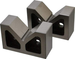 SPI - 2-3/16" Max Capacity, 90° Angle, Cast Iron V-Block - 4" Long x 1-9/16" Wide x 2-9/16" High, Sold as Matched Pair - Makers Industrial Supply