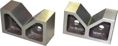 SPI - 3-1/16" Max Capacity, 90° Angle, Cast Iron V-Block - 6" Long x 2-7/16" Wide x 3-1/2" High, Sold as Matched Pair - Makers Industrial Supply