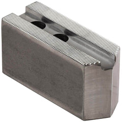 Dillon Manufacturing - Soft Lathe Chuck Jaws; Jaw Type: Square ; Material: Steel ; Jaw Interface Type: 1.5mm x 60 Serrated ; Maximum Compatible Chuck Diameter (Inch): 8 ; Minimum Compatible Chuck Diameter (Inch): 0 ; Overall Height (Inch): 4 - Exact Industrial Supply