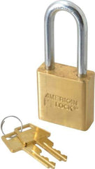 American Lock - 3/4" Shackle Clearance, Keyed Different Padlock - 5/16" Shackle Diam, Steel - Makers Industrial Supply