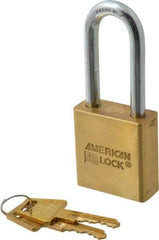 American Lock - 3/4" Shackle Clearance, Keyed Alike Padlock - 5/16" Shackle Diam, Steel - Makers Industrial Supply