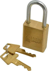 American Lock - 3/4" Shackle Clearance, Keyed Different Padlock - 1/4" Shackle Diam, Steel - Makers Industrial Supply