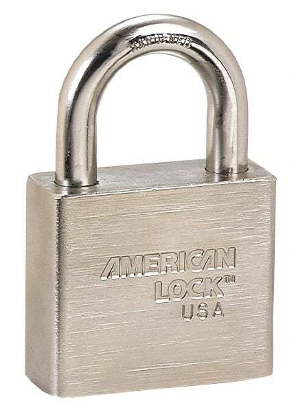 American Lock - 1-1/4" Shackle Clearance, Keyed Alike Wide Clearance Padlock - 7/16" Shackle Diam, Steel - Makers Industrial Supply