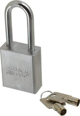 American Lock - 3/4" Shackle Clearance, Keyed Alike Tubular Padlock - 5/16" Shackle Diam, Steel - Makers Industrial Supply