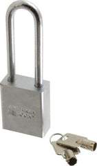 American Lock - 3/4" Shackle Clearance, Keyed Alike Tubular Padlock - 5/16" Shackle Diam, Steel - Makers Industrial Supply