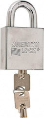 American Lock - 3/4" Shackle Clearance, Keyed Alike Tubular Padlock - 7/16" Shackle Diam, Steel - Makers Industrial Supply