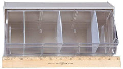 Quantum Storage - 11-7/8" Wide x 5-15/16" High x 5-1/4" Deep, Small Parts Tip Out Stacking Bin Organizer - Polystyrene Frame, 1 Compartments, 11" Wide x 5-1/4" High Bin - Makers Industrial Supply