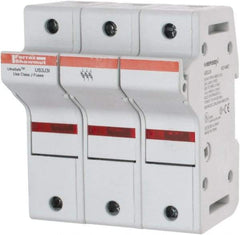 Ferraz Shawmut - 3 Pole, 600 VAC/VDC, 30 Amp, DIN Rail Mount Fuse Holder - Compatible with J Class, 58mm Long x 3.84 Inch Wide and 22mm Diameter Fuse - Makers Industrial Supply