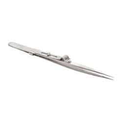 Value Collection - 5-1/2" OAL Diamond Tweezers - Fine Point with Slide Lock - Makers Industrial Supply