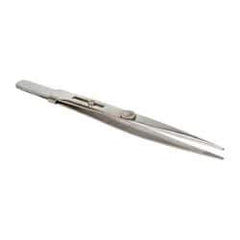 Value Collection - 5-1/2" OAL Diamond Tweezers - Medium Point with Slide Lock - Makers Industrial Supply