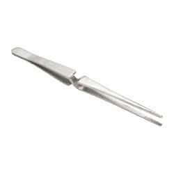 Value Collection - 6-1/2" OAL Stainless Steel Assembly Tweezers - Cross Locking, Fine Point - Makers Industrial Supply