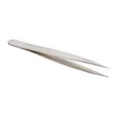 Value Collection - 3-1/2" OAL 0C-SA Precision Tweezers - Short, Flat Tip - Makers Industrial Supply