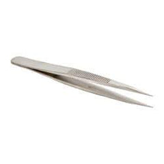 Value Collection - 4-3/8" OAL AC-SA Precision Tweezers - Heavy Tip with Serrated Shank - Makers Industrial Supply