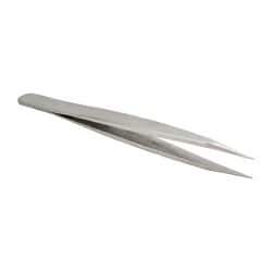 Value Collection - 4-3/4" OAL OO-SS Precision Tweezers - Very Strong, Heavy Tip & Shank - Makers Industrial Supply