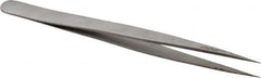 Value Collection - 5-5/16" OAL SS-SS Precision Tweezers - Long & Slim for Inside Reach - Makers Industrial Supply