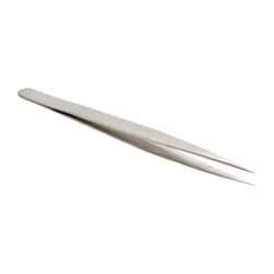 Value Collection - 5-5/16" OAL SS-SA Precision Tweezers - Long & Slim for Inside Reach - Makers Industrial Supply