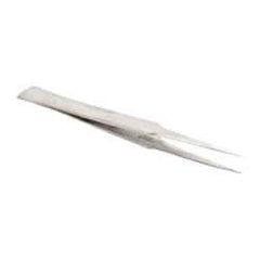 Value Collection - 5-1/8" OAL GG-SS Precision Tweezers - General Utility, Long & Strong Point, Wide Shank - Makers Industrial Supply