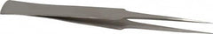 Value Collection - 5-1/8" OAL GG-SA Precision Tweezers - General Utility, Long & Strong Point, Wide Shank - Makers Industrial Supply