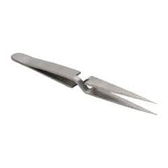 Value Collection - 4-3/4" OAL N1 Reverse Action Tweezers - Fine Point - Makers Industrial Supply