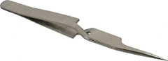 Value Collection - 4-3/4" OAL N5A Reverse Action Tweezers - Long Fine Offset Point - Makers Industrial Supply