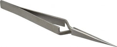 Value Collection - 4-7/8" OAL NAA Reverse Action Tweezers - Long & Strong Point - Makers Industrial Supply