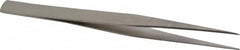 Value Collection - 4-1/4" OAL Assembly Tweezers - Thin, Fine, Light Point - Makers Industrial Supply