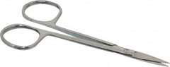 Value Collection - 4" OAL Stainless Steel Iris Scissors - Straight Handle, For General Purpose Use - Makers Industrial Supply