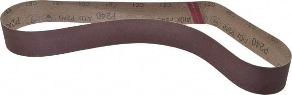 3M - 2" Wide x 48" OAL, 240 Grit, Aluminum Oxide Abrasive Belt - Aluminum Oxide, Very Fine, Coated, X Weighted Cloth Backing, Series 241D - Makers Industrial Supply