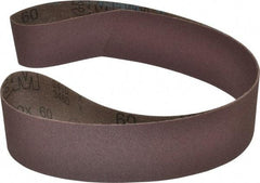 3M - 2-1/2" Wide x 48" OAL, 60 Grit, Aluminum Oxide Abrasive Belt - Aluminum Oxide, Medium, Coated, X Weighted Cloth Backing, Series 341D - Makers Industrial Supply