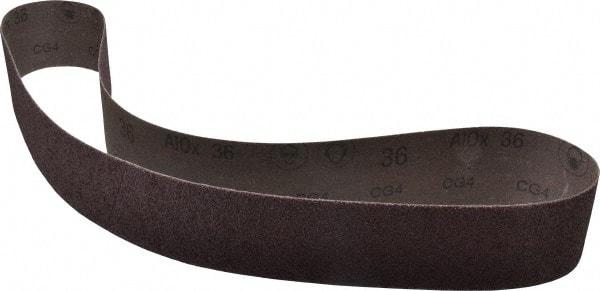 3M - 2-1/2" Wide x 48" OAL, 36 Grit, Aluminum Oxide Abrasive Belt - Aluminum Oxide, Very Coarse, Coated, X Weighted Cloth Backing, Series 341D - Makers Industrial Supply