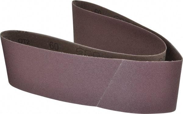 3M - 4" Wide x 48" OAL, 60 Grit, Aluminum Oxide Abrasive Belt - Aluminum Oxide, Medium, Coated, X Weighted Cloth Backing, Series 341D - Makers Industrial Supply