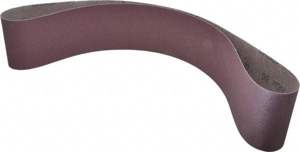 3M - 4" Wide x 54" OAL, 80 Grit, Aluminum Oxide Abrasive Belt - Aluminum Oxide, Medium, Coated, X Weighted Cloth Backing, Series 341D - Makers Industrial Supply