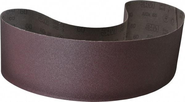 3M - 6" Wide x 60" OAL, 60 Grit, Aluminum Oxide Abrasive Belt - Aluminum Oxide, Medium, Coated, X Weighted Cloth Backing, Series 341D - Makers Industrial Supply