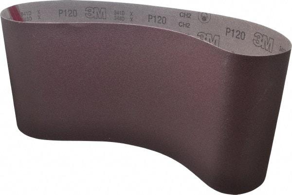 3M - 9" Wide x 48" OAL, 120 Grit, Aluminum Oxide Abrasive Belt - Aluminum Oxide, Fine, Coated, X Weighted Cloth Backing, Series 341D - Makers Industrial Supply