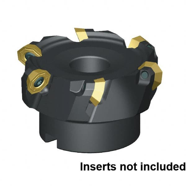 Kennametal - 4 Inserts, 40mm Cut Diam, 16mm Arbor Diam, 3.5mm Max Depth of Cut, Indexable Square-Shoulder Face Mill - 45° Lead Angle, 40mm High, OFPT06L5AFENGB Insert Compatibility, Through Coolant, Series KSOM - Makers Industrial Supply