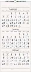 AT-A-GLANCE - 7 Sheet, 12 x 27", Wall Calendar - White - Makers Industrial Supply