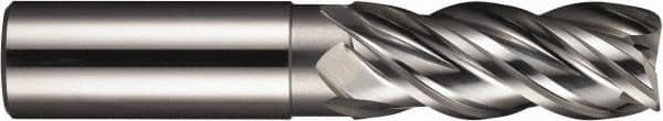 SGS - 1", 4 Flute, Single End, Solid Carbide, 0.09" Corner Radius End Mill - 4" OAL, Right Hand Flute, 1-1/2" LOC, Right Hand Cut - Makers Industrial Supply