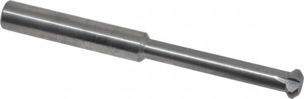 Accupro - 1/4" Cutter Head Diam, 1/32" Flat Width, 2-1/2" OAL, Solid Carbide, Single Right Hand Back Chamfer - Makers Industrial Supply