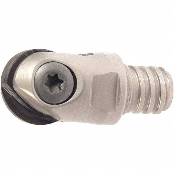 Iscar - 20mm Cut Diam, 48.8mm OAL, Indexable Ball Nose End Mill - 35mm Head Length, T12 Modular Connection, HCM-MM Toolholder, HBF-QF, HBR-QF, HCD-QF, HCR Insert - Makers Industrial Supply